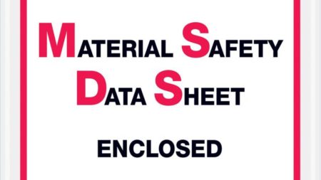 Material Safety Data Sheet Enclosed