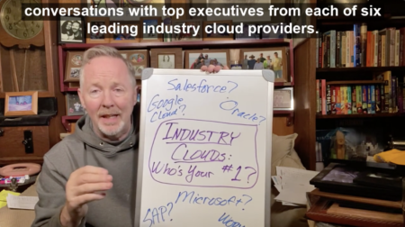 Screenshot from Cloud Wars Minute video on Industry Cloud Battleground Week