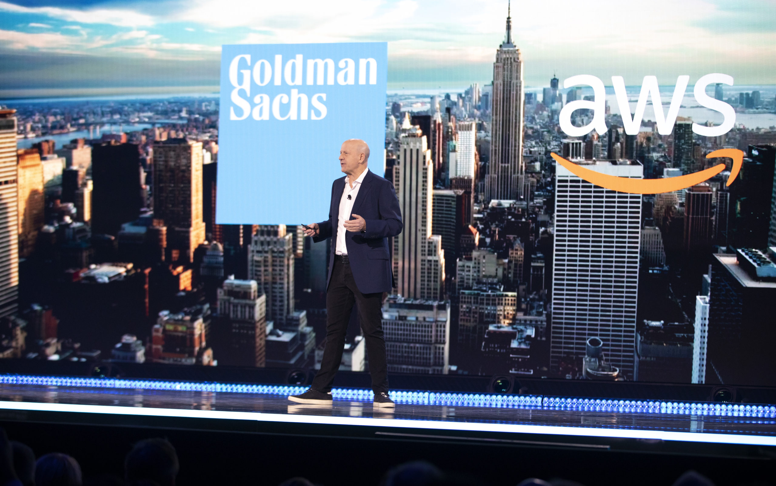 Goldman Sachs CEO David Solomon speaks about technology at AWS Reinvent 2019