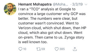 Hemant Mohapatra reacts to the Amazon Lyft $8 million per month deal for cloud services