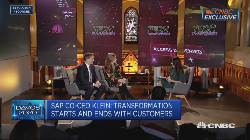 SAP co-CEOs Christian Klein and Jennifer Morgan talk Oracle and more at Davos 2020