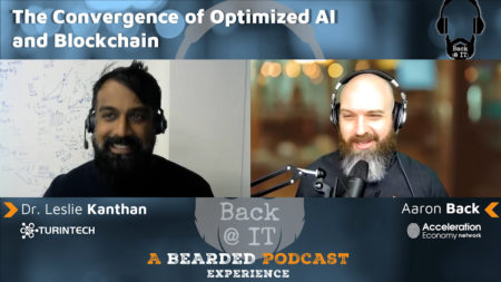 Dr Leslie Kanthan chats with Aaron Back on the Convergence of Optimized AI and Blockchain
