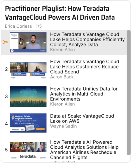 Practitioner Playlist: How Teradata VantageCloud Powers AI Driven Data