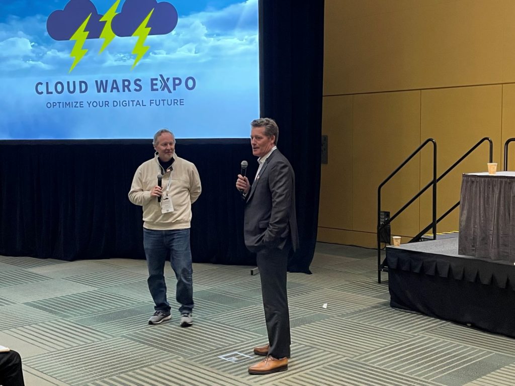 Cloud Wars Expo 2022: Bob Evans (left) and Steve Mullaney (right)