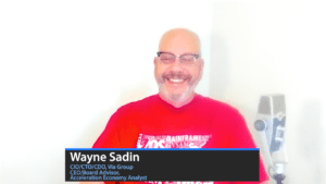 Screengrab from podcast with Wayne Sadin on sustainability strategies and more
