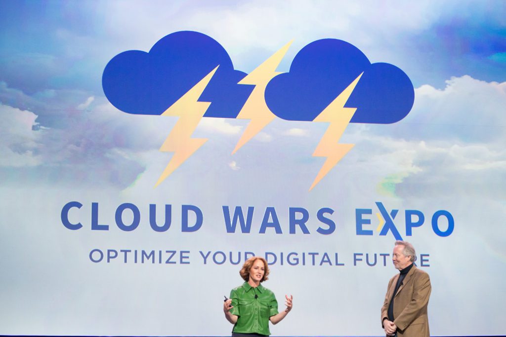 Julia White of SAP touched on a range of topics with Cloud Wars founder Bob Evans Cloud Wars Expo at Moscone West Convention Center in San Francisco, California, on Tuesday, June 28, 2022. (Photo by Don Feria)