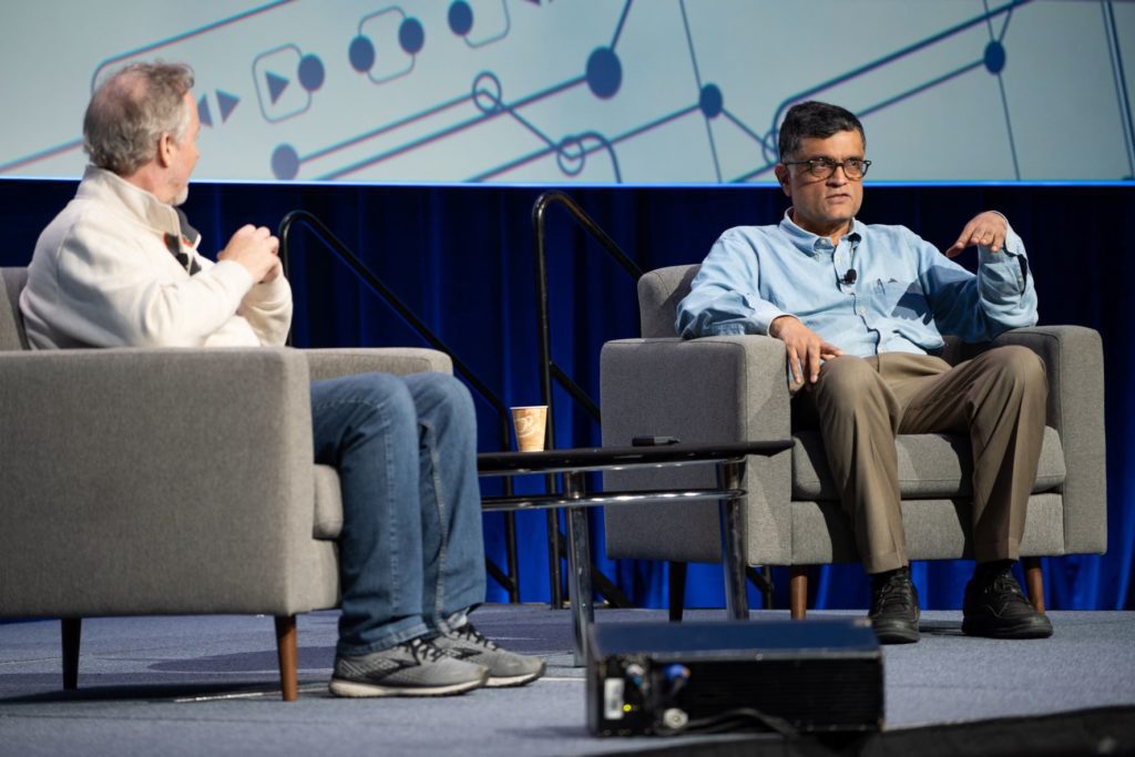 Venkat Ramaswamy discussed co-creation with Cloud Wars Founder Bob Evans at Cloud Wars Expo 2022.